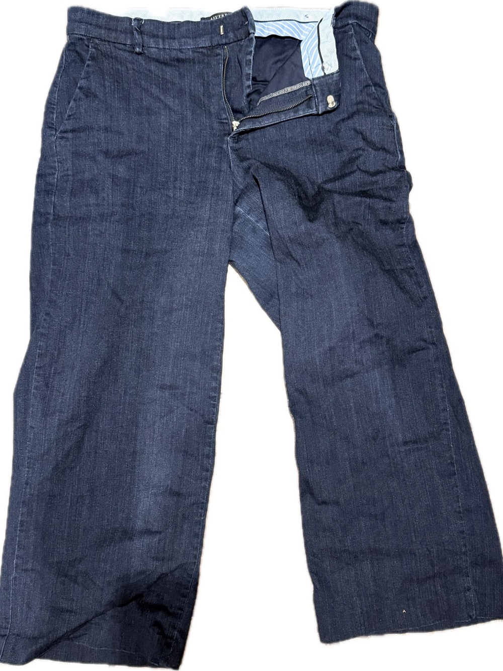 Women’s Dark Blue Straight-Leg stretchy pants